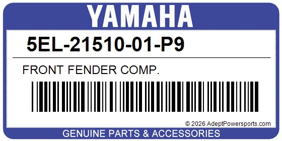 Yamaha 5EL-21510-01-P9 Front Fender Comp.