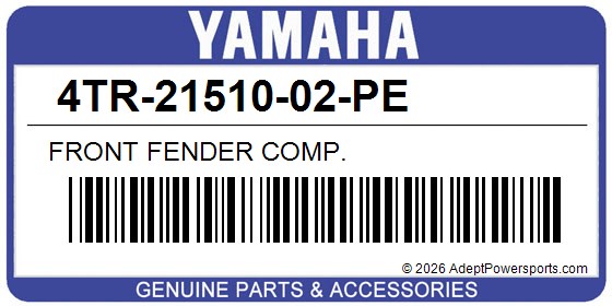 Yamaha 4TR-21510-02-PE Front Fender Comp.