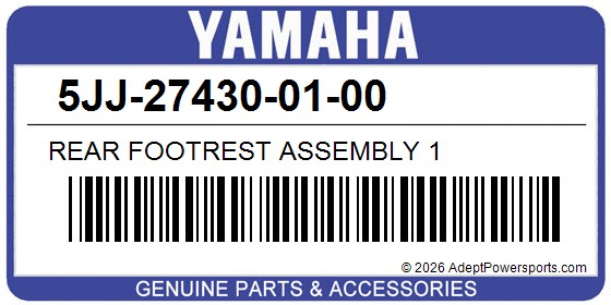 Yamaha 5JJ-27430-01-00 Rear Footrest Assembly 1
