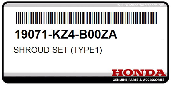Honda 19071-KZ4-B00ZA Shroud Set (Type1)