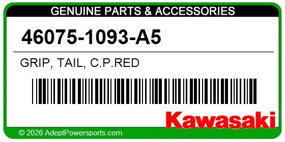 Kawasaki 46075-1093-A5 Grip, Tail, C.P.Red