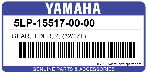 Yamaha 5LP-15517-00-00 Gear, Ilder, 2, (32/17T)