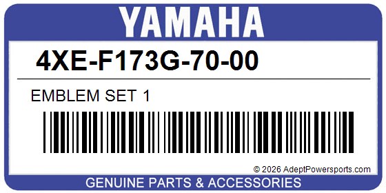 Yamaha 4XE-F173G-70-00 Emblem Set 1