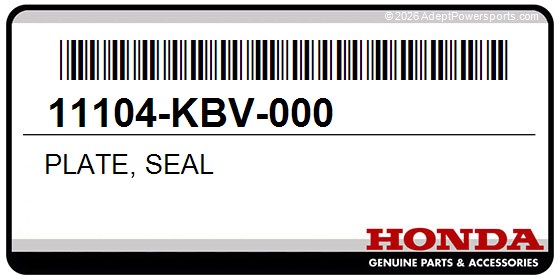 Honda 11104-KBV-000 Plate, Seal
