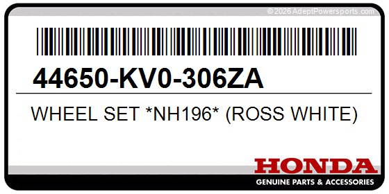 Honda 44650-KV0-306ZA Wheel Set *Nh196* (Ross White)