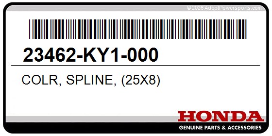 Honda 23462-KY1-000 Colr, Spline, (25X8)