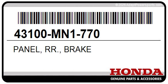 Honda 43100-MN1-770 Panel, Rr., Brake