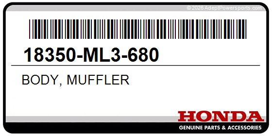 Honda 18350-ML3-680 Body, Muffler