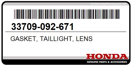 Honda 33709-092-671 Gasket, Taillight, Lens