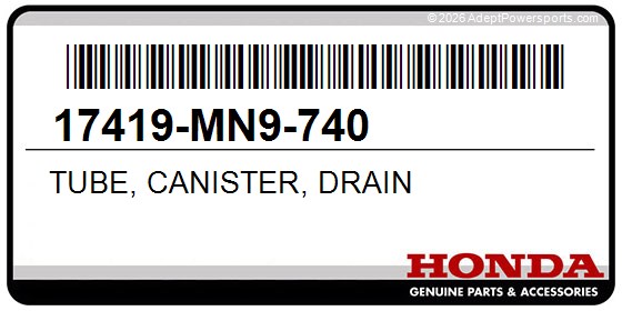 Honda 17419-MN9-740 Tube, Canister, Drain