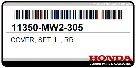 Honda 11350-MW2-305 Cover, Set, L., Rr.