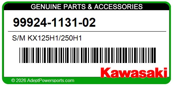 Kawasaki 99924-1131-02 S/M Kx125h1/250H1