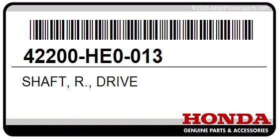Honda 42200-HE0-013 Shaft, R., Drive