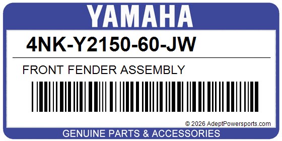 Yamaha 4NK-Y2150-60-JW Front Fender Assembly