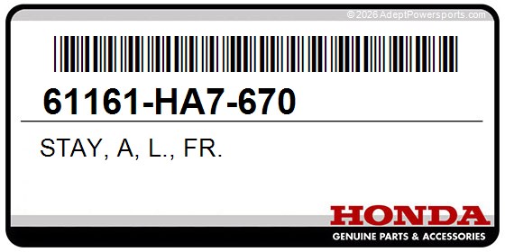 Honda 61161-HA7-670 Stay, A, L., Fr.