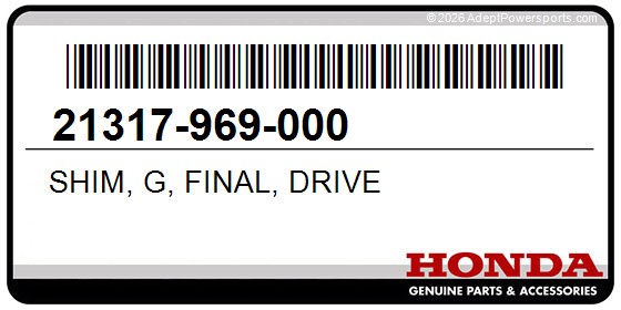 Honda 21317-969-000 Shim, G, Final, Drive