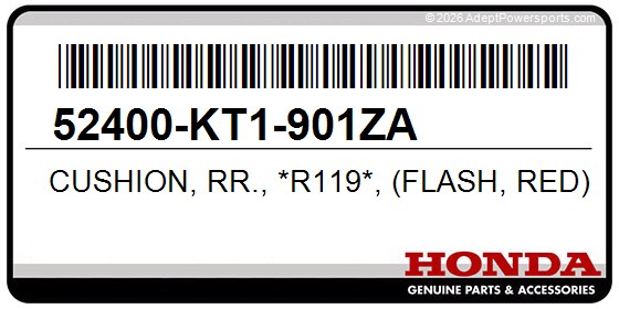 Honda 52400-KT1-901ZA Cushion, Rr., *R119*, (Flash, Red)