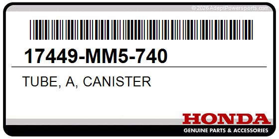 Honda 17449-MM5-740 Tube, A, Canister