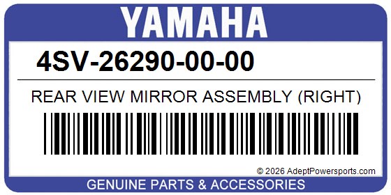 Yamaha 4SV-26290-00-00 Rear View Mirror Assembly (Right)