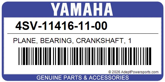 Yamaha 4SV-11416-11-00 Plane, Bearing, Crankshaft, 1