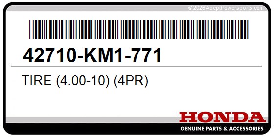 Honda 42710-KM1-771 Tire (4.00-10) (4Pr)