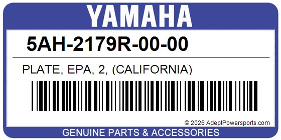 Yamaha 5AH-2179R-00-00 Plate, Epa, 2, (California)