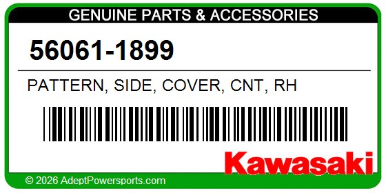 Kawasaki 56061-1899 Pattern, Side, Cover, Cnt, Rh
