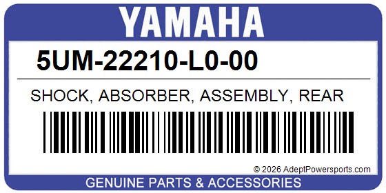 Yamaha 5UM-22210-L0-00 Shock, Absorber, Assembly, Rear