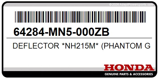 Honda 64284-MN5-000ZB Deflector *Nh215m* (Phantom Gray)
