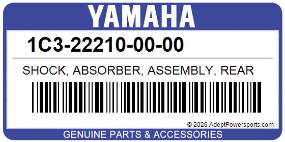 Yamaha 1C3-22210-00-00 Shock, Absorber, Assembly, Rear