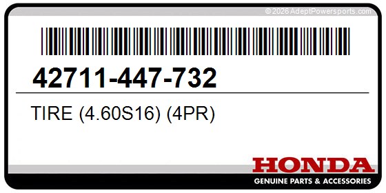 Honda 42711-447-732 Tire (4.60S16) (4Pr)
