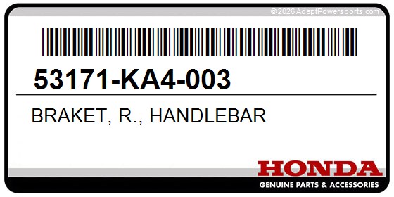 Honda 53171-KA4-003 Braket, R., Handlebar