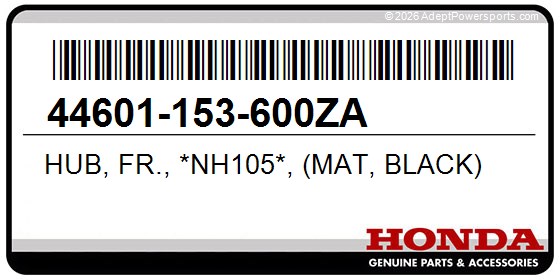 Honda 44601-153-600ZA Hub, Fr., *Nh105*, (Mat, Black)