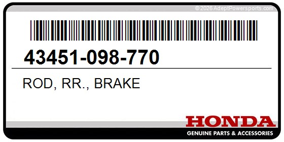 Honda 43451-098-770 Rod, Rr., Brake