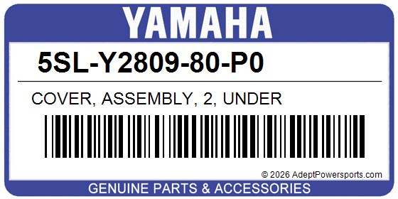 Yamaha 5SL-Y2809-80-P0 Cover, Assembly, 2, Under