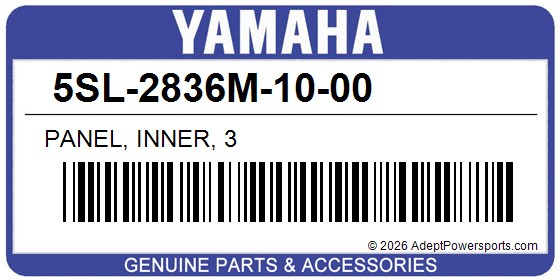 Yamaha 5SL-2836M-10-00 Panel, Inner, 3