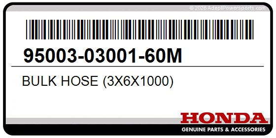 Honda 95003-03001-60M Bulk Hose (3X6x1000)