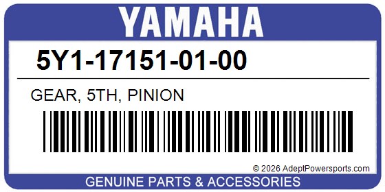 Yamaha 5Y1-17151-01-00 Gear, 5Th, Pinion