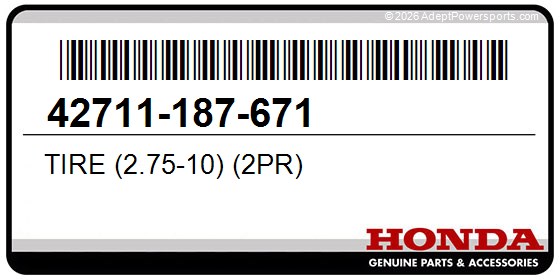 Honda 42711-187-671 Tire (2.75-10) (2Pr)