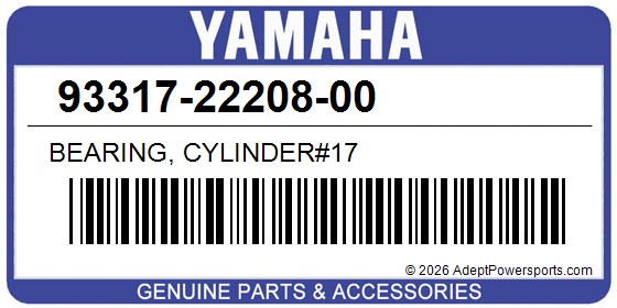 Yamaha 93317-22208-00 Bearing, Cylinder#17