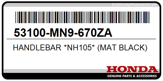 Honda 53100-MN9-670ZA Handlebar *Nh105* (Mat Black)