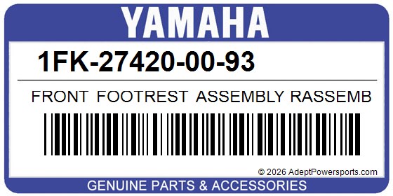 Yamaha 1FK-27420-00-93 Front Footrest Assembly Rassembly (