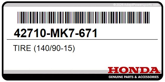 Honda 42710-MK7-671 Tire (140/90-15)