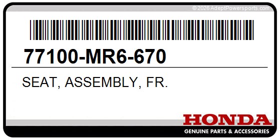 Honda 77100-MR6-670 Seat, Assembly, Fr.