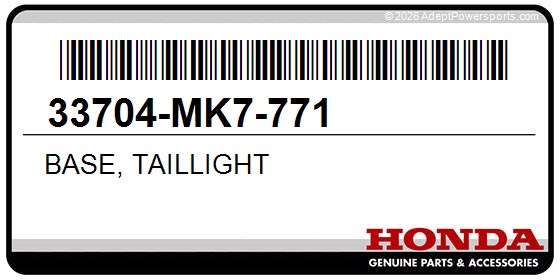Honda 33704-MK7-771 Base, Taillight