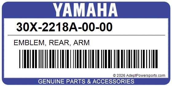 Yamaha 30X-2218A-00-00 Emblem, Rear, Arm