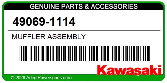 Kawasaki 49069-1114 Muffler Assembly
