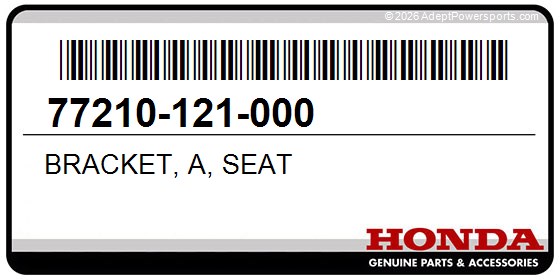 Honda 77210-121-000 Bracket, A, Seat