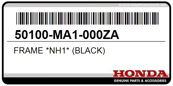Honda 50100-MA1-000ZA Frame *Nh1* (Black)