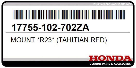 Honda 17755-102-702ZA Mount *R23* (Tahitian Red)